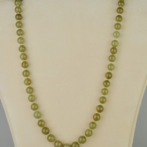 SPEACTACULAR CHINESE GRADE A NATURAL JADE PEA GREEN PRE -1950 NECKLACE!