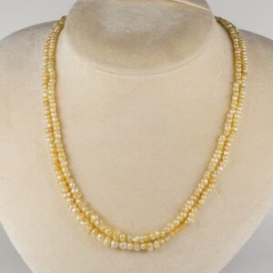 Georgian Double Strand Natural Basra Pearl Necklace