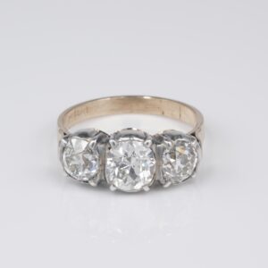 Victorian 4.0 Ct Diamond Rare Trilogy ring