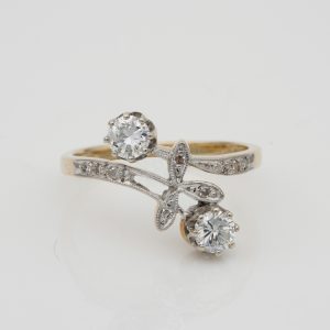 Art Nouveau .50 Ct Diamond You and Me ring