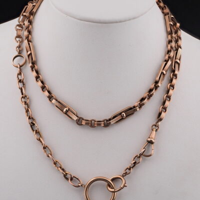 Victorian Outstanding 9KT Watch Chain Necklace
